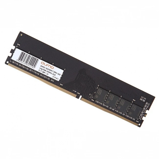 ОЗУ Qumo 16 ГБ QUM4U-16G2400N17 (DIMM, DDR4, 16 Гб, 2400 МГц)