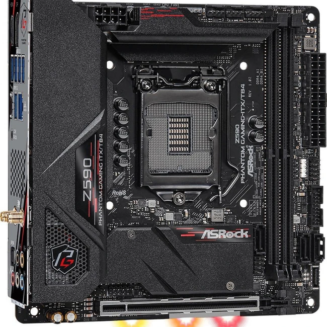 Материнская плата ASRock Z590 PHANTOM GAMING-ITX/TB4 (Mini-ITX, LGA 1200)