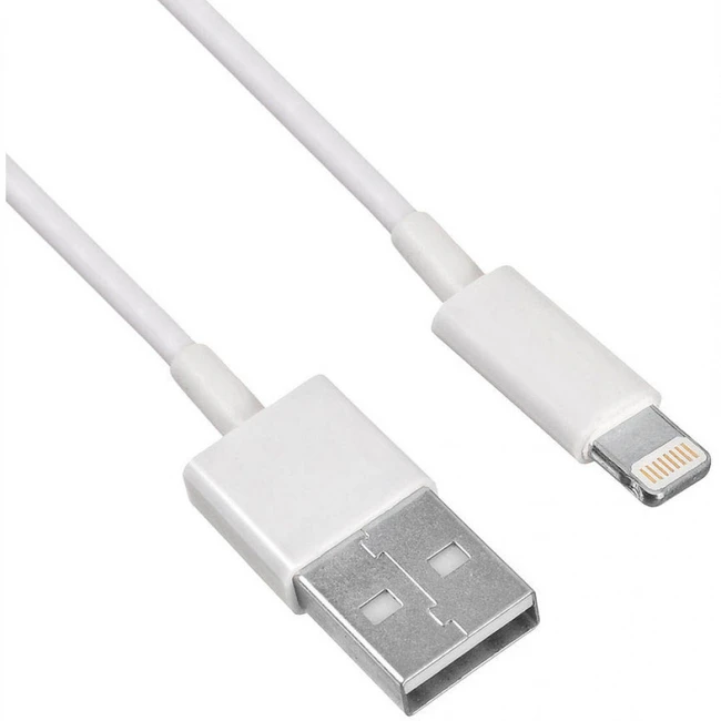 Кабель интерфейсный Buro USB-IP-1.2W2A USB Type A - Lightning (8pin)
