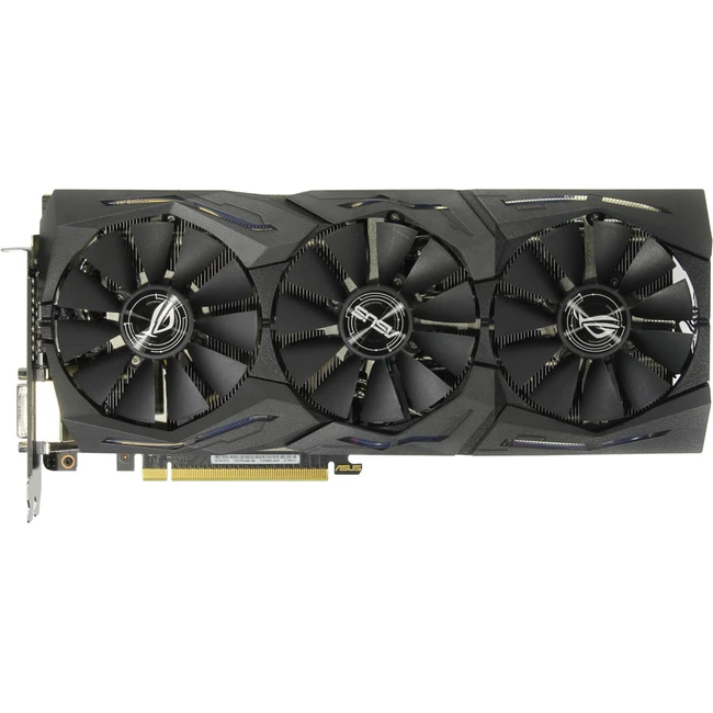 Видеокарта Asus NVIDIA GeForce GTX 1070 DVI x 1, HDMI x 2, Display Port x 2, HDCP STRIX-GTX1070-O8G-GAMING (8 ГБ)