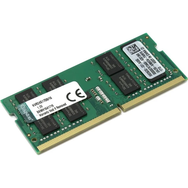 ОЗУ Kingston DDR4  16GB (PC4-19200) 2400MHz KVR24S17D8/16 (SO-DIMM, DDR4, 16 Гб, 2400 МГц)