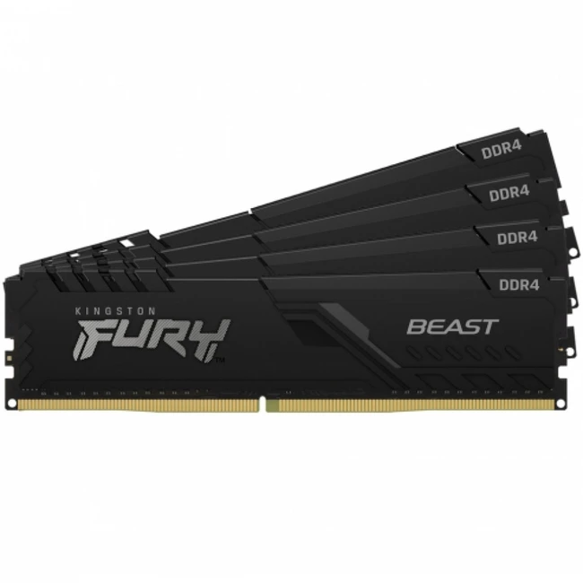 ОЗУ Kingston Fury Beast KF436C18BBK4/64 (DIMM, DDR4, 64 Гб (4 х 16 Гб), 3600 МГц)