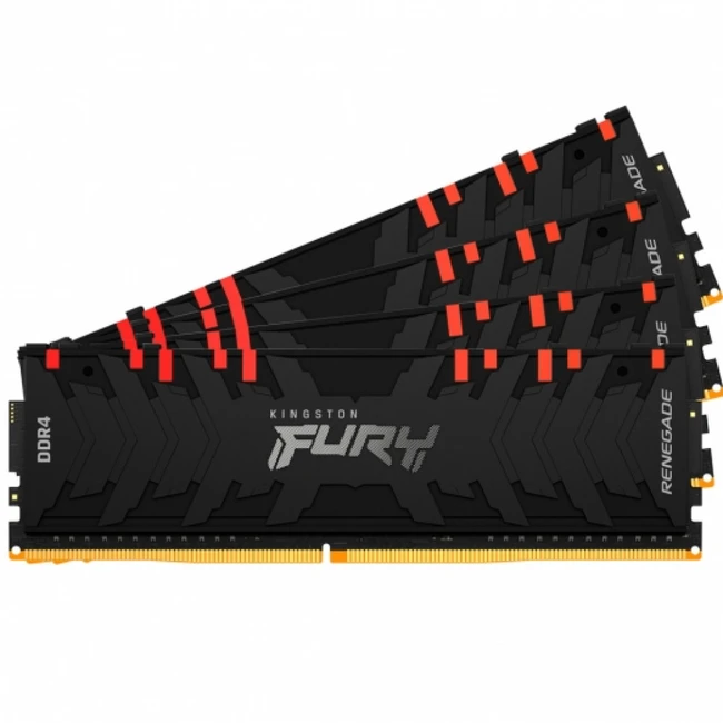 ОЗУ Kingston Fury Renegade RGB KF432C16RBAK4/128 (DIMM, DDR4, 128 Гб (4 х 32 Гб), 3200 МГц)