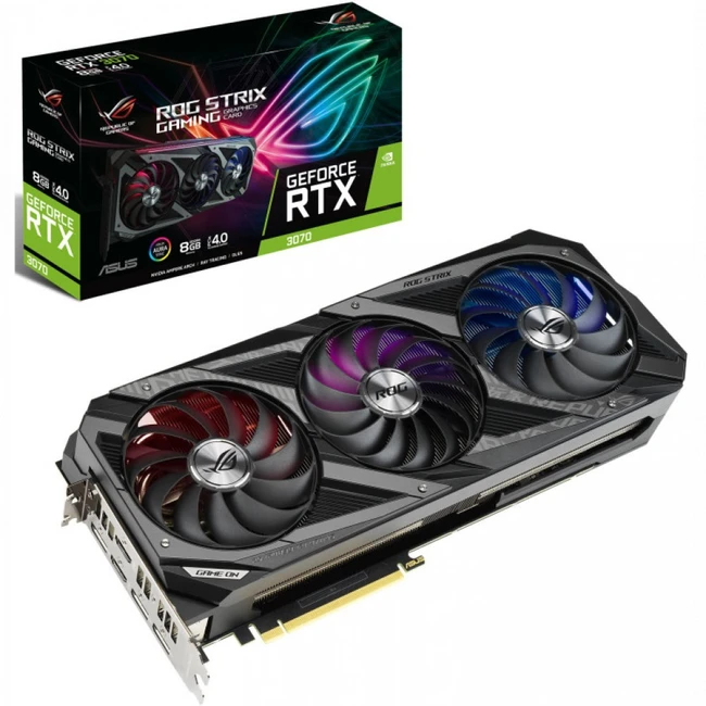Видеокарта Asus GEFORCE RTX 3070 TI ROG STRIX OC 90YV0GW0-M0NA00 (8 ГБ)