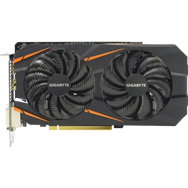 Видеокарта Gigabyte GeForce GTX 1050 OC Windforce 2 Гб GDDR5 GV-N1060WF2OC-6GD-MI (6 ГБ)
