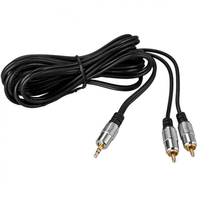 Кабель интерфейсный ATcom 1.5 m (mini-Jack3.5(m) <=> 2RCA(m), стерео, пакет) AT7397 MINI JACK 3.5 (output) - RCA x2
