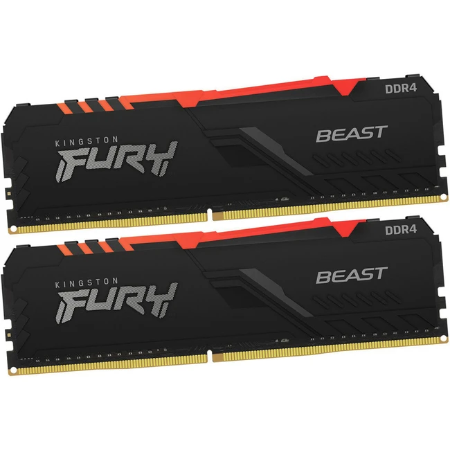 ОЗУ Kingston Fury Beast RGB KF426C16BBAK2/32 DIMM, DDR4, 32 Гб (2 х 16 Гб), 2666 МГц
