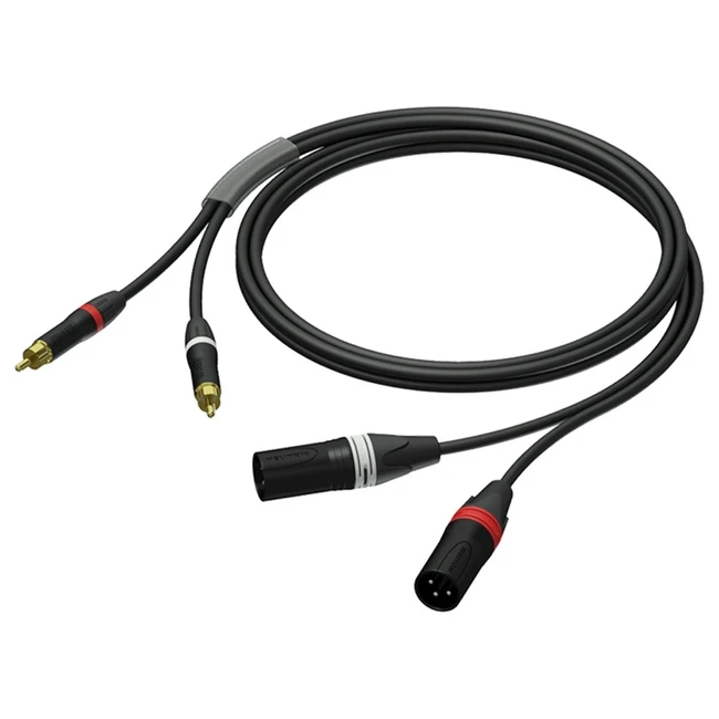 Кабель интерфейсный PROCAB PRA701/1.5 RCA x2 - XLR x2