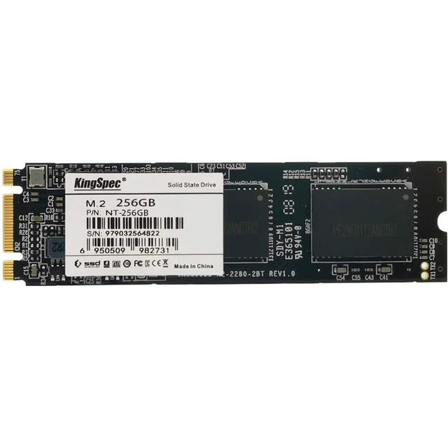 Внутренний жесткий диск KingSpec NT-256 2280 (SSD (твердотельные), 256 ГБ, M.2, SATA)