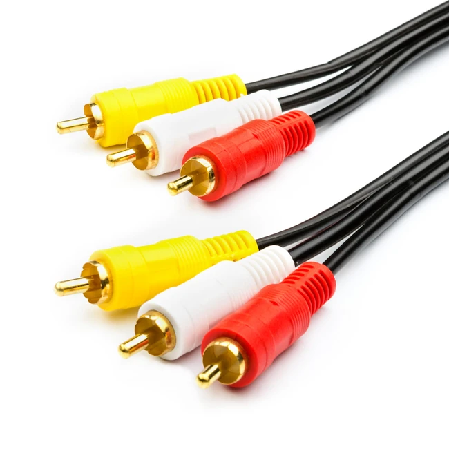 Кабель интерфейсный ATcom Audio-Video 1 м 3RCA AT1002 (3 RCA - 3 RCA)
