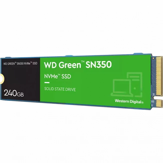 Внутренний жесткий диск Western Digital Green SN350 WDS240G2G0C (SSD (твердотельные), 240 ГБ, M.2, PCIe)