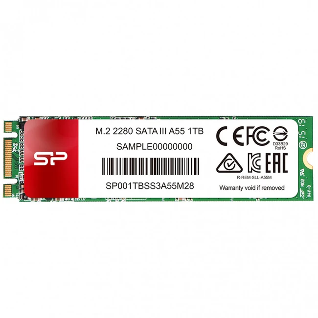 Внутренний жесткий диск Silicon Power A55 SP001TBSS3A55M28 (SSD (твердотельные), 1 ТБ, M.2)