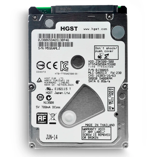 Внутренний жесткий диск Hitachi Travelstar Z5K500 HTS545050A7E680 (HDD (классические), 500 ГБ, 2.5 дюйма, SATA)