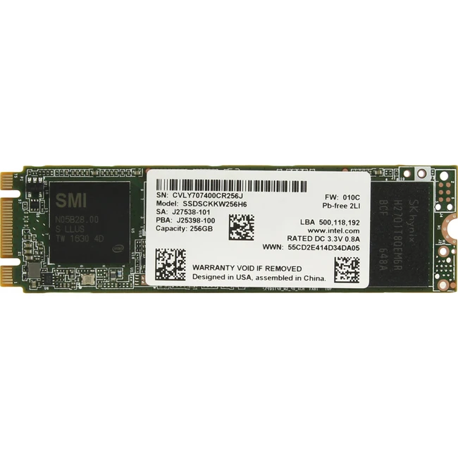Внутренний накопитель Intel 540S SSDSCKKW256H6X1 (SSD (твердотельные), 256 ГБ, M.2, SATA)