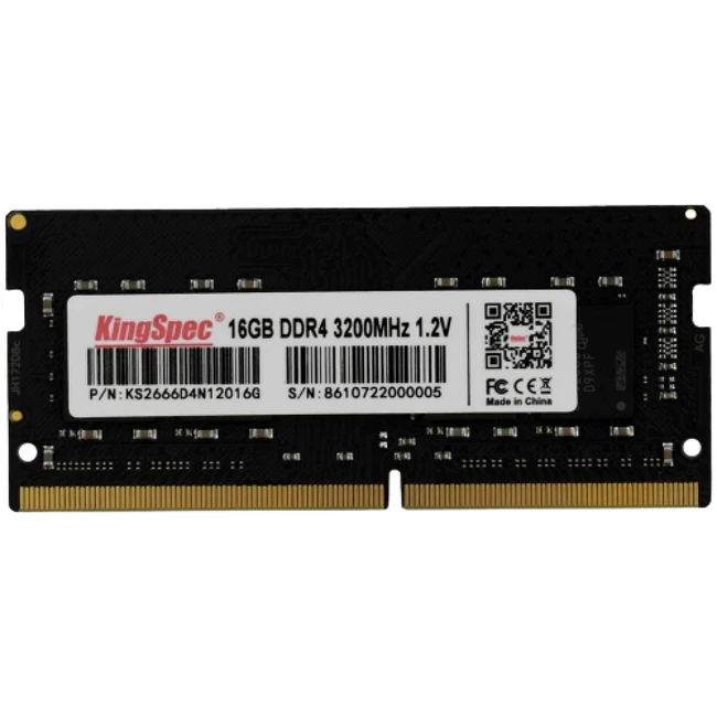 ОЗУ KingSpec 16 ГБ KS2666D4N12016G (SO-DIMM, DDR4, 16 Гб, 2666 МГц)