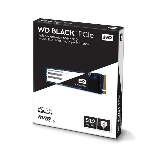 Внутренний накопитель Western Digital WD BLACK WDS512G1X0C (SSD (твердотельные), 512 ГБ, M.2, PCIe)