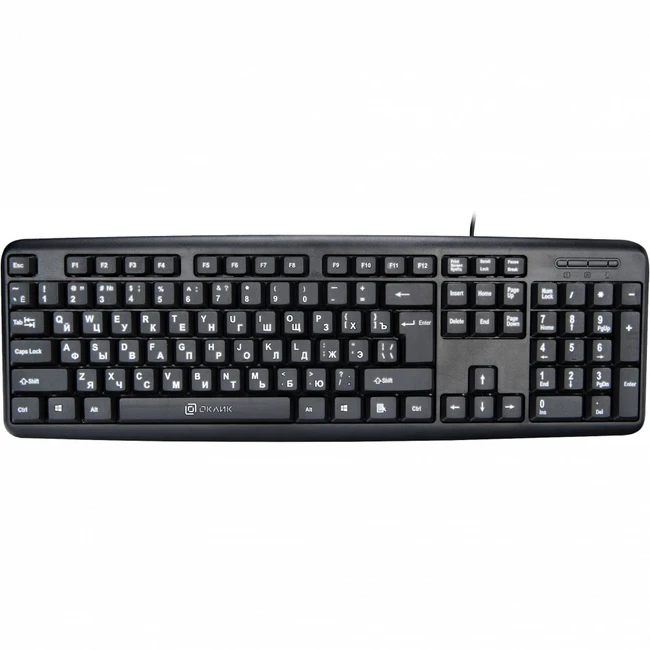 Клавиатура Oklick 180V2 черный USB 1185956 Проводная, USB