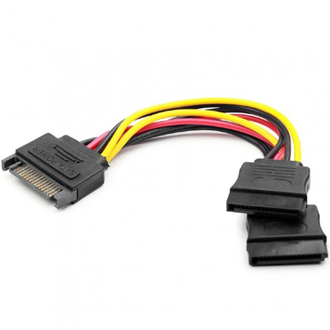 Кабель питания Cablexpert 15pin (M)/2x15pin(F) CC-SATAM2F-01