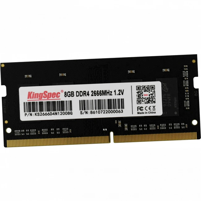 ОЗУ KingSpec 8 ГБ KS2666D4N12008G (SO-DIMM, DDR4, 8 Гб, 2666 МГц)