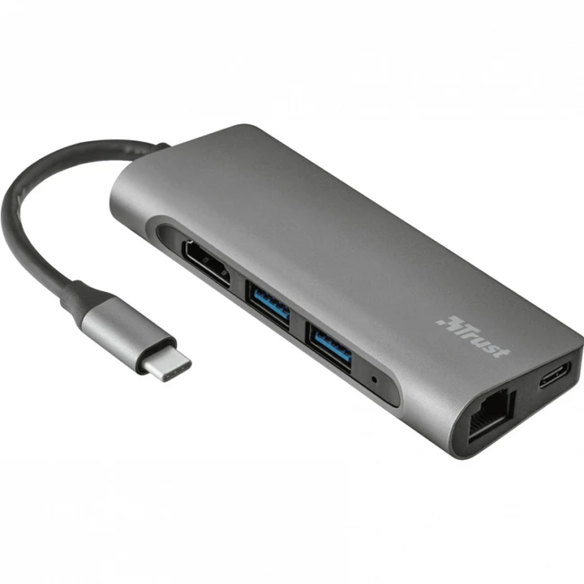 Trust Dalyx Aluminium 7-in-1 USB-C Multi-port Adapter 23331