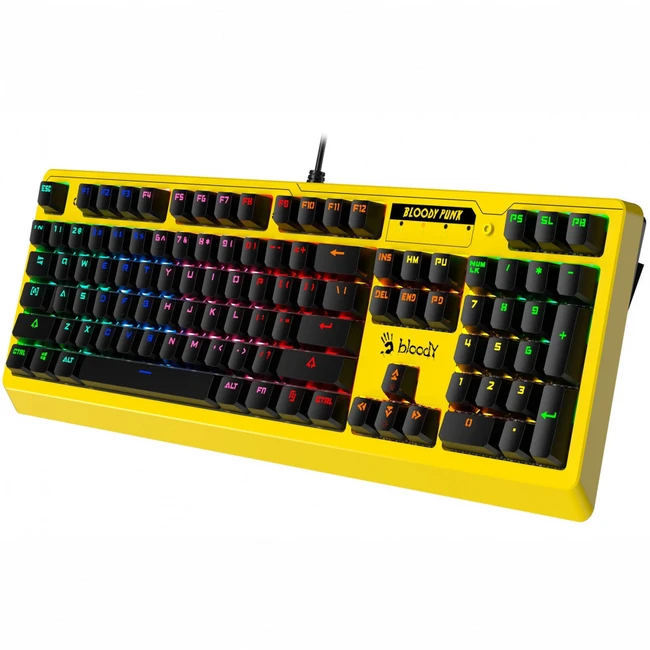 Клавиатура A4Tech B810RC YELLOW RGB Проводная, USB