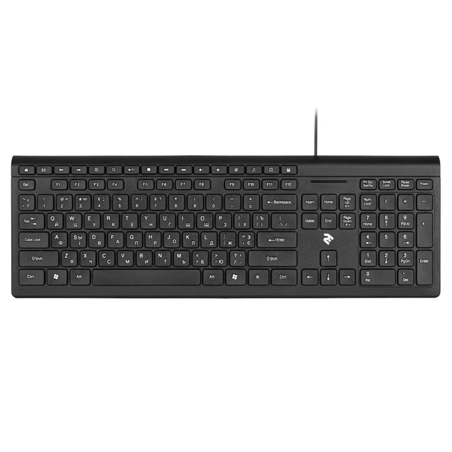 Клавиатура 2E KM1020 Slim USB 2E-KM1020UB (Проводная, USB)