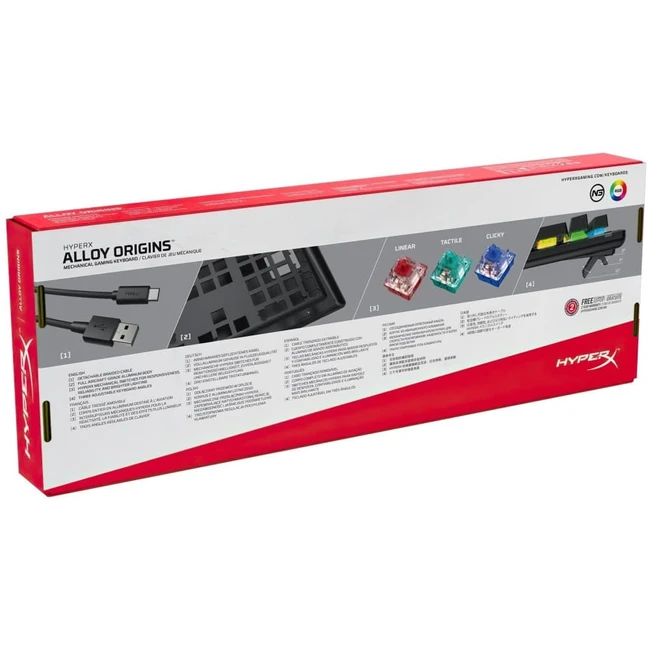 Клавиатура HyperX Alloy Origins HX-KB6RDX-RU HX-KB6RDX-RU (4P4F6AX#ACB) (Проводная, USB)