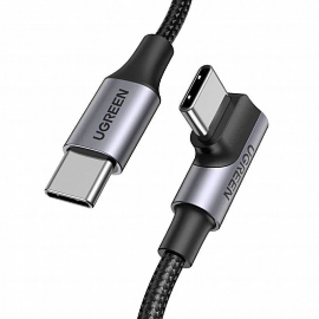 Кабель интерфейсный UGREEN US334 USB-C 2.0 to Angled USB-C 70645 USB Type C - USB Type C