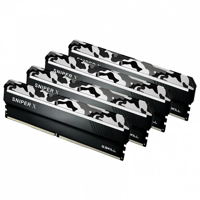 ОЗУ G.Skill Sniper X F4-3200C16Q-64GSXWB DIMM, DDR4, 64 Гб (4 х 16 Гб), 3200 МГц