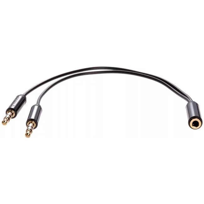 Кабель интерфейсный VCOM TAV205M-0.2M MINI JACK 3.5 (input) - MINI JACK 3.5 (output) x2