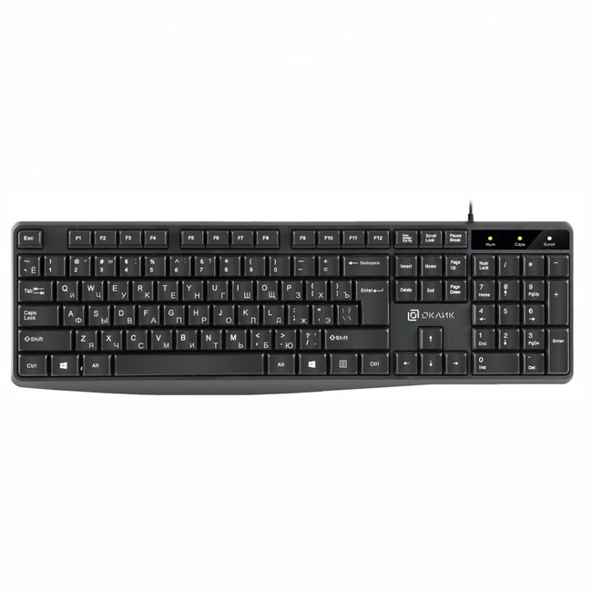 Клавиатура Oklick 145M черный USB Multimedia 1659983 Проводная, USB