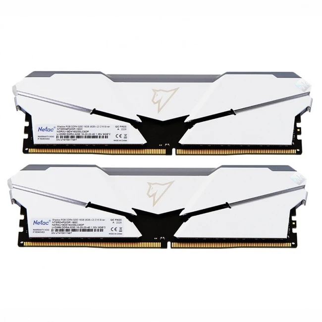 ОЗУ Netac Shadow NTSRD4P32DP-16SC (DIMM, DDR4, 16 Гб (2 х 8 Гб), 3200 МГц)