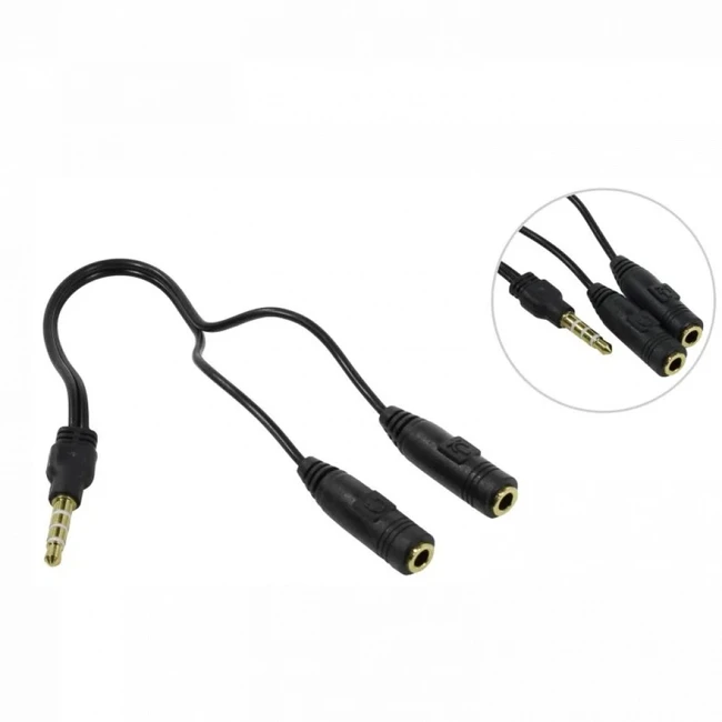 Кабель интерфейсный Defender Headset Jack 63012 MINI JACK 3.5 (output) - MINI JACK 3.5 (input) x2