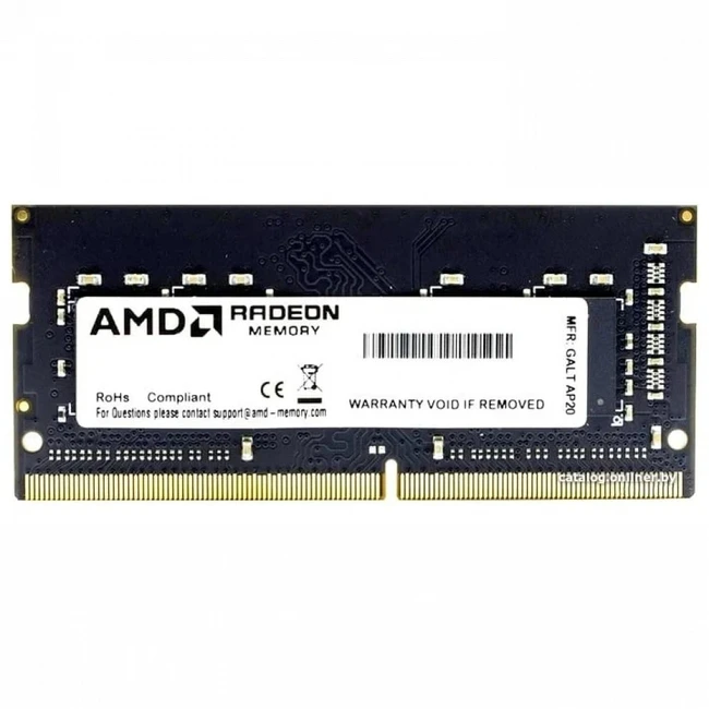 ОЗУ AMD Radeon R9 Gaming Series R9416G3206S2S-UO SO-DIMM, DDR4, 16 Гб, 3200 МГц