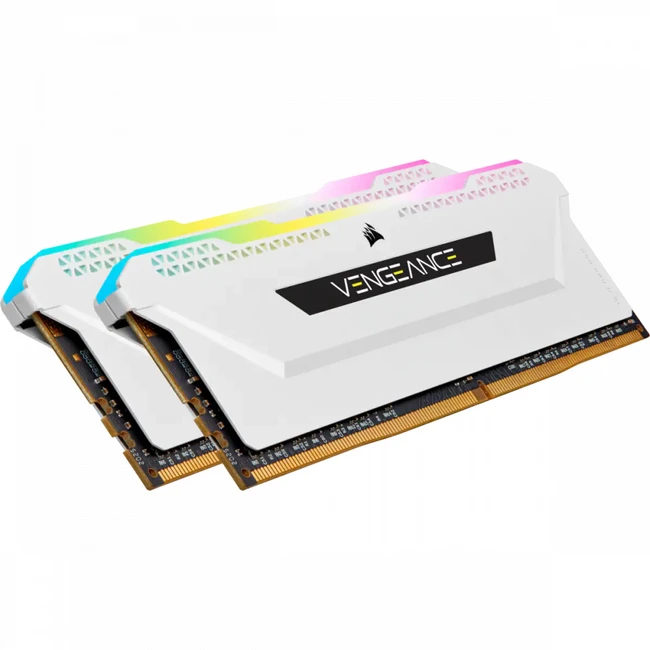 ОЗУ Corsair Vengeance RGB Pro SL White Heatspreader CMH32GX4M2E3200C16W (DIMM, DDR4, 32 Гб (2 х 16 Гб), 3200 МГц)