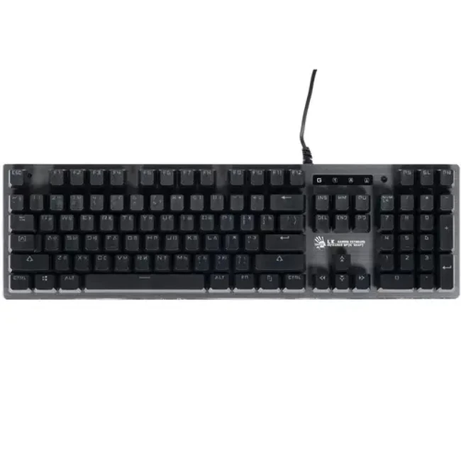 Клавиатура A4Tech B760 GREY/NEON (ORANGE SWITCH) (Проводная, USB)