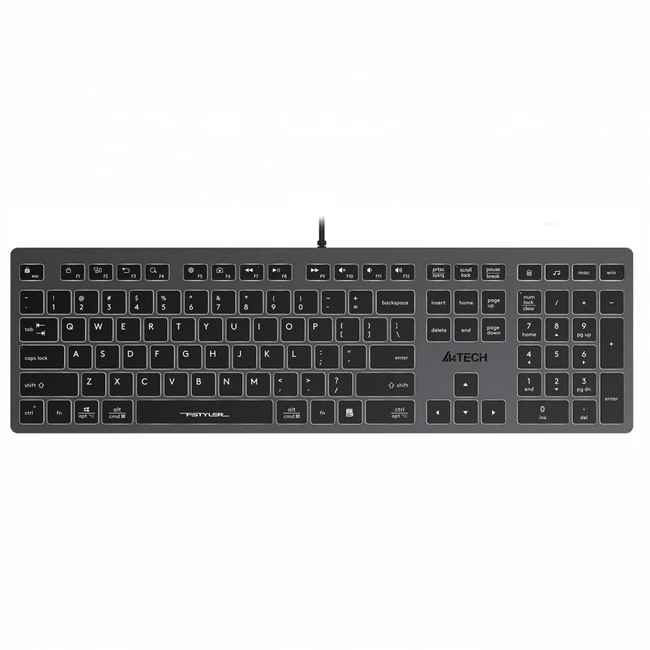 Клавиатура A4Tech FX60H GREY/WHITE (Проводная, USB)