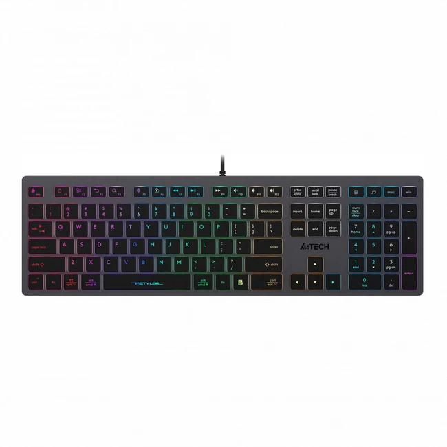 Клавиатура A4Tech FX60H GREY/NEON (Проводная, USB)