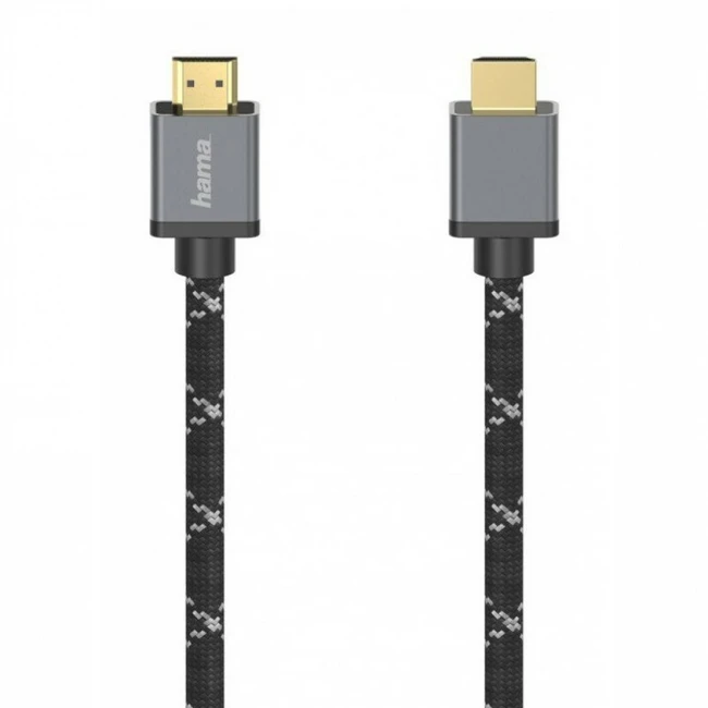 Кабель интерфейсный Hama Позолоченные контакты черный/серый 00205238 (HDMI - HDMI)