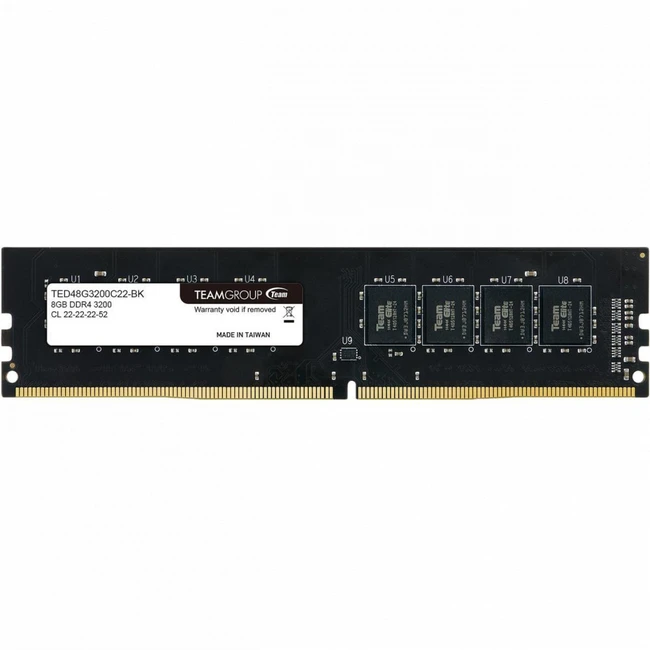 ОЗУ Team Group 8GB TED48G3200C2201/BK/6 (DIMM, DDR4, 8 Гб, 3200 МГц)