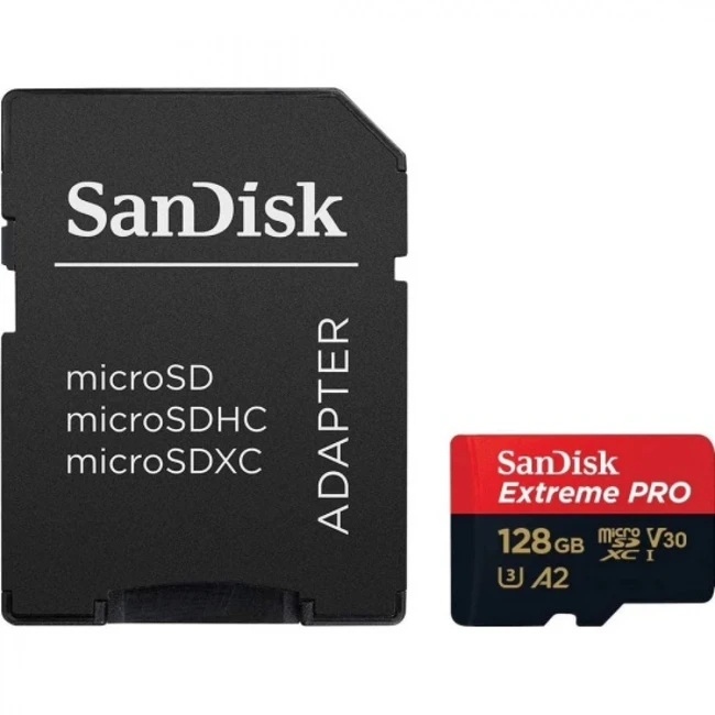 Флеш (Flash) карты SanDisk Extreme Pro UHS-I U3 V30 A2 + ADP SDSQXCD-128G-GN6MA 128 ГБ