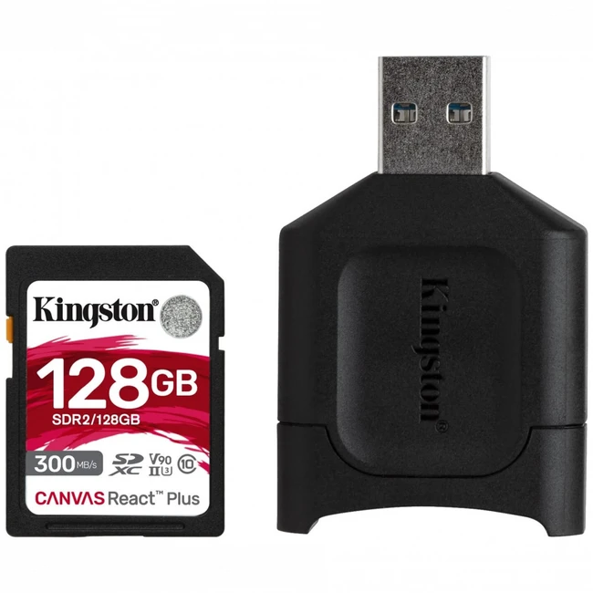 Флеш (Flash) карты Kingston Canvas React Plus SDR2/128GB (128 ГБ)