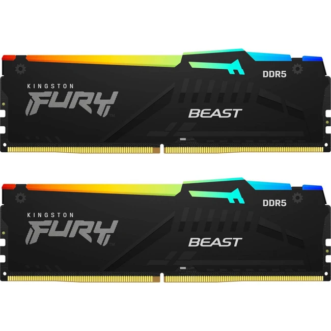 ОЗУ Kingston Fury Beast Black RGB EXPO KF552C36BBEAK2-32 (DIMM, DDR5, 32 Гб (2 х 16 Гб), 5200 МГц)
