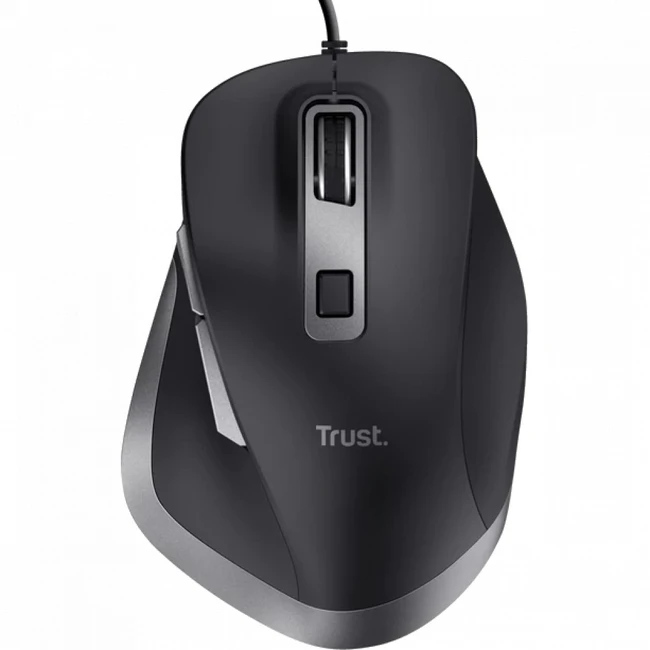 Мышь Trust Fyda черный 24728 Бюджетные, Проводная