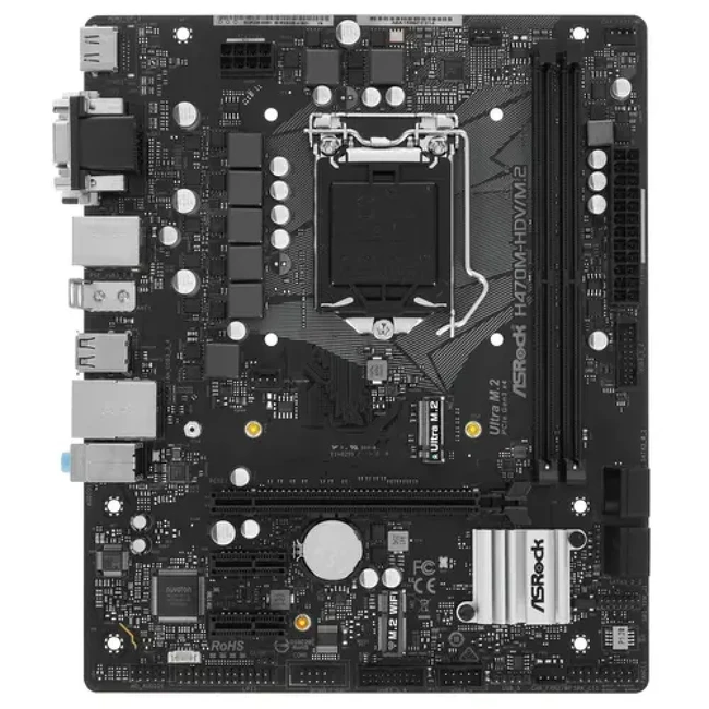 Материнская плата ASRock H470M-HDV/M.2 (Micro-ATX, LGA 1200)
