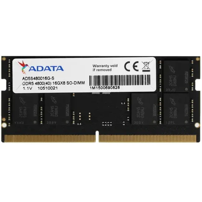 ОЗУ ADATA 16 Гб AD5S480016G-S SO-DIMM, DDR5, 16 Гб, 4800 МГц