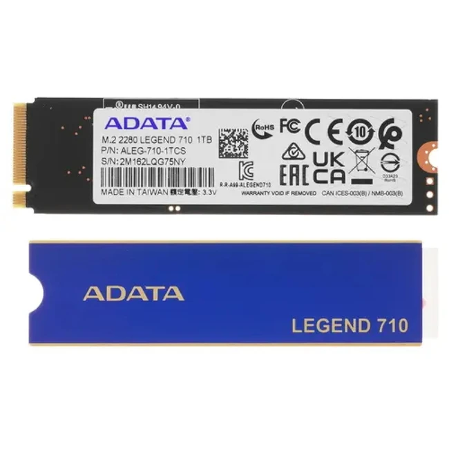 Внутренний жесткий диск ADATA LEGEND 710 [ALEG-710-1TCS] (SSD (твердотельные), 1 ТБ, M.2, PCIe)