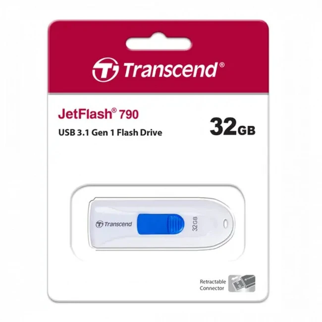 USB флешка (Flash) Transcend JetFlash 790 TS32GJF790W (32 ГБ)