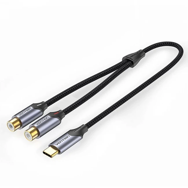 Кабель интерфейсный Vention BGVHF USB-C - 2RCA