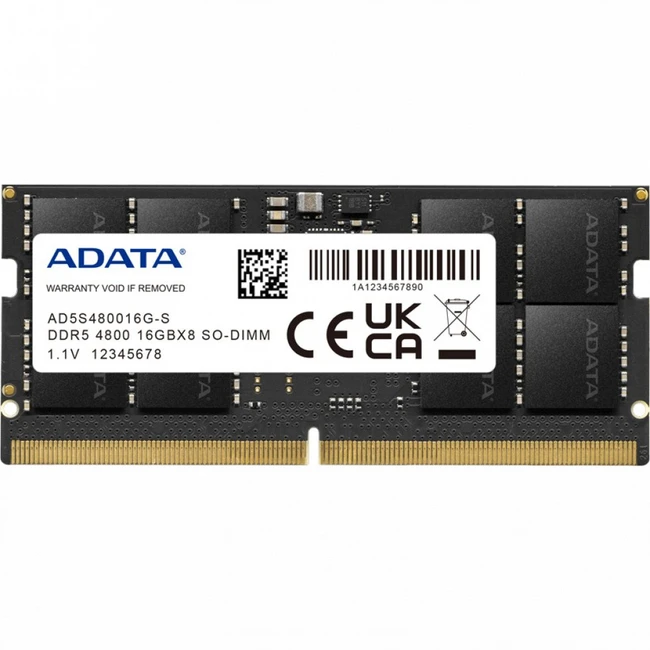 ОЗУ ADATA 32 Гб AD5S480032G-S SO-DIMM, DDR5, 32 Гб, 4800 МГц